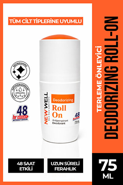 New Well Deodorizing Roll On Terleme Önleyici Koltuk Altı Roll On (Turuncu) 7...