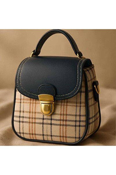 AFY Γυναικεία ναυτικό μπλε τσάντα πλάτης με σχέδιο ταρτάν - κλασικό στυλ αναν...