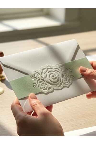 Armada 30 τεμάχια Ζώνη Πρόσκλησης σε Νεροπράσινο (Ζώνη Φακέλου) - Διακοσμητικ...