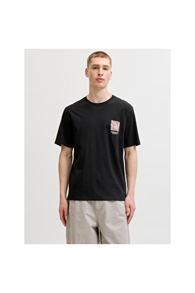 Jack & Jones Montauk Chestie Erkek Siyah Tişört (12297889-B)