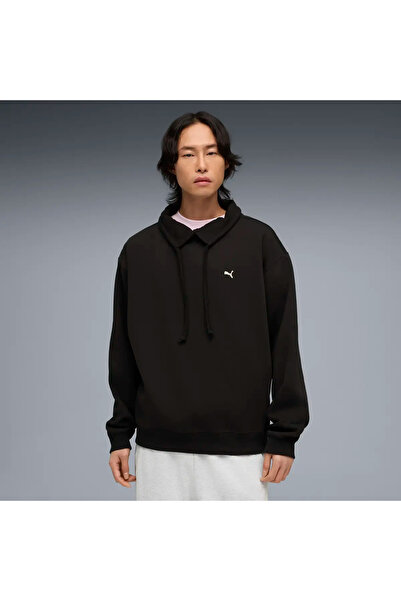 Puma SELECT Essentials Crew Μαύρο Ανδρικό Φούτερ