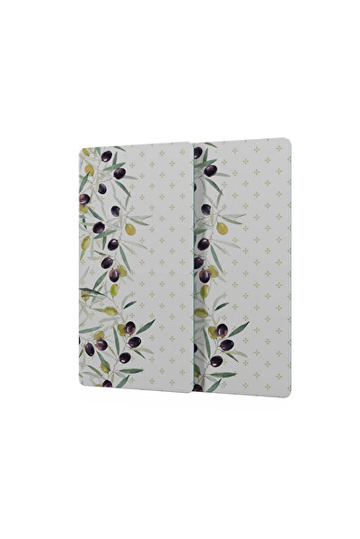 Decovetro Glass Coffee Table Presentation Tray Set of 2 Olive Patterned 30 X ...