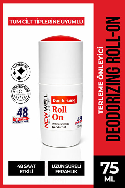 New Well Deodorizing Roll On Terleme Önleyici Koltuk Altı Roll On (Kırmızı) 7...