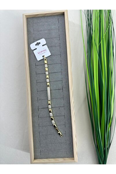 ByBest Beauty Xuping Gold Color Stone-Set Steel Bracelet Modern Chain Stylish...