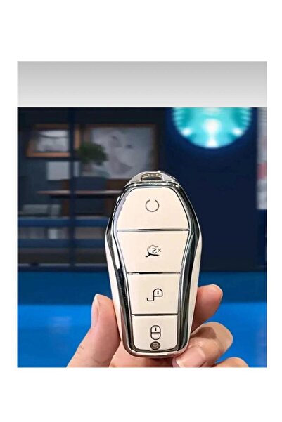 ÖZEN KEYS Byd Atto 3 Seal U Sealion 7 Key Case Cover White/Silver