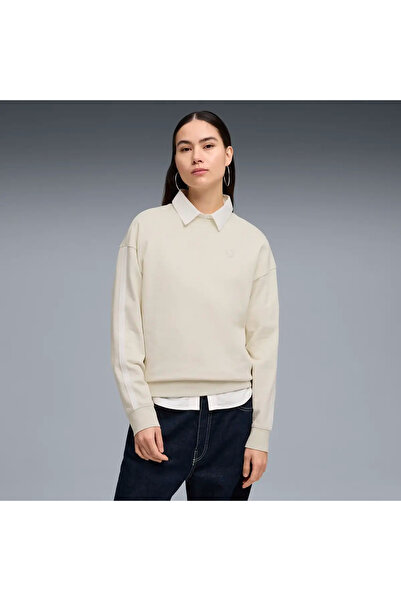 Puma ESS ELEVATED Comfort Crew TR Krem Kadın Sweatshirt