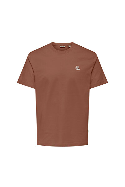 Only & Sons Maxim Men's Brown T-Shirt (22036952-Rbn)