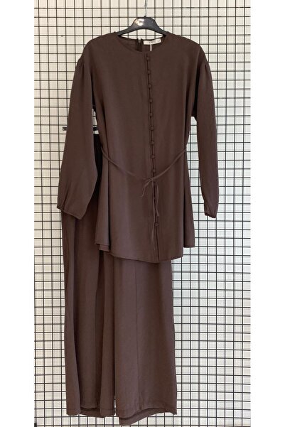 Armine Σετ δύο τεμαχίων από ύφασμα βισκόζης με λεπτομέρεια κουμπιών, δέσιμο σ...