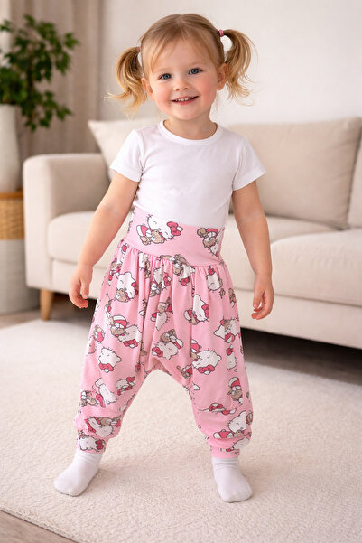 SANTRALBEBE Κοριτσίστικο πολύχρωμο σαλβάρι με στάμπα