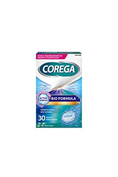 Corega Bio Formula Tablete pentru curățarea protezelor dentare 30 bucăți