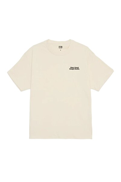Obey VISUAL DESIGN STUDIO TEE CREAM M