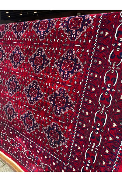 SELÇUK HALI KIRMIZI ETNİK DESENLİ AFGAN HALISI