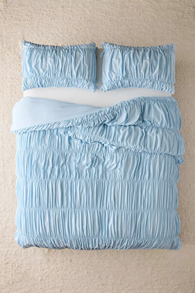 YÜN EVİM Çift Kişilik %100 Organik Pamuk Büzgülü Nevresim Takımı - Yün Evim® ...