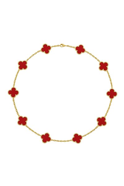 Novvu Βαν Λούξι Κολιέ Κόκκινο Χρυσό