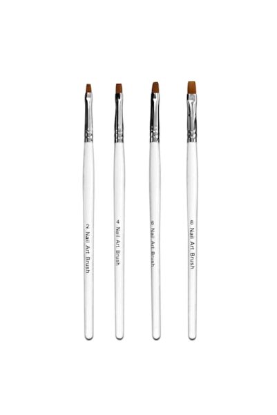 E-Unghii Set de 4 pensule pentru gel pentru manichiură