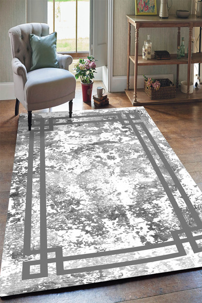 Yürük Home Softtec Yumuşak Dokulu Dijital Baskılı Yrk125 Modeli Lastikli Halı...