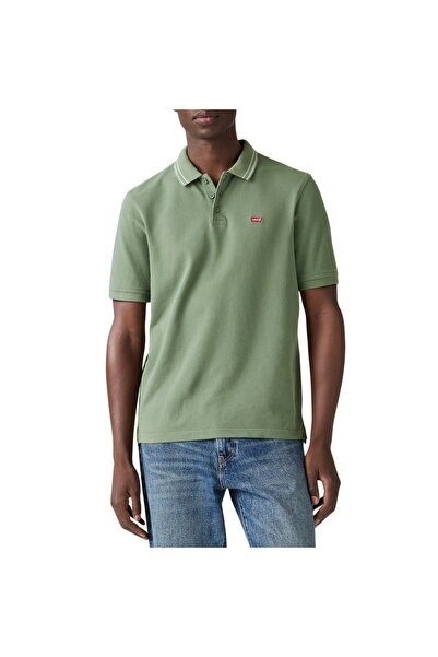 Levis HM POLO ΡΙΓΑ ΜΕ ΠΕΡΙΓΡΑΜΜΑ ΑΠΟ ΥΛΙΚΟ ΚΛΑΔΙΩΝ/ΠΡΑΣΙΝΟ L