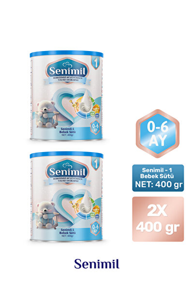 SENİMİL Senimil-1 Bebek Sütü 400 Gr (0-6 AY) 2 Li Avantaj Paketi