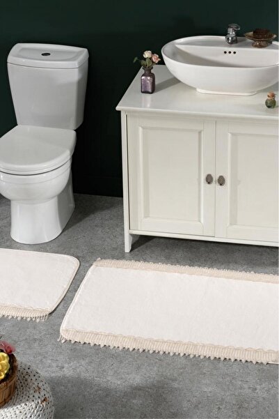 Çeyiz Diyarı Σετ Χαλάκια Valeria 2 τεμαχίων Εκρού