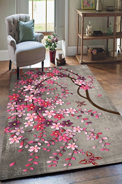 Yürük Home SOFTTEC YUMUŞAK DOKULU YRK147 Modeli Lastikli Halı Örtüsü ((SÜNGERLİ)