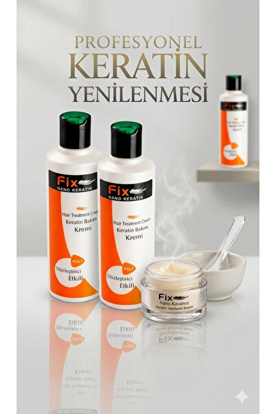 Fix Nano Keratin 125ml Cream, ısı ile aktive olan profesyonel keratin bakım v...