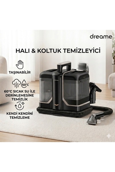 Dreame N10 Premium Halı ve Koltuk Temizleme Makinesi 12.000 Pa Emiş Gücü 60°C...