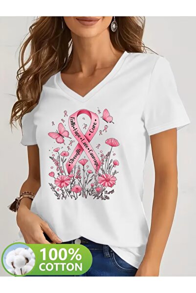 H&GHAMLEGİYİM Μπλουζάκι με στάμπα. Κοντομάνικο καλοκαιρινό & ανοιξιάτικο casu...