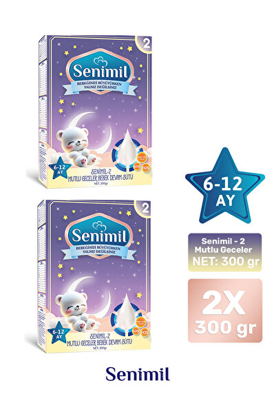 SENİMİL Senimil-2 Mutlu Geceler Bebek Devam Sütü 300 Gr (6-12 AY) 2 Li Avanta...