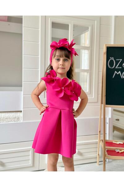 ÖZSEMODA فستان سكوبا بكتف واحد مزين بالزهور