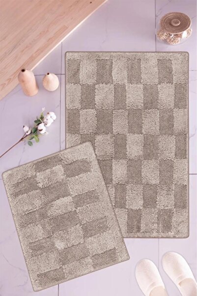 Çeyiz Diyarı Σετ χαλάκια δαμασκηνιάς 2 τεμαχίων Cappucino