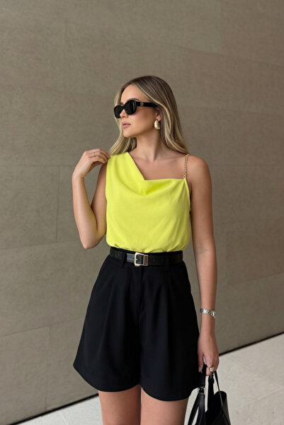 oshebu Γυναικεία μπλούζα με λεπτομέρεια αλυσίδας στον έναν ώμο