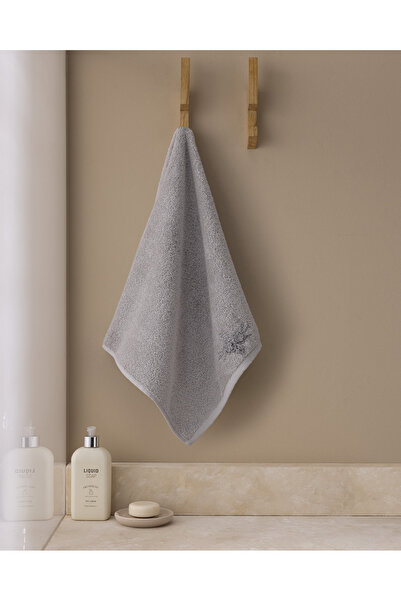 Madame Coco Πετσέτα προσώπου Rosabell Crocheted 100% βαμβακερή - Γκρι