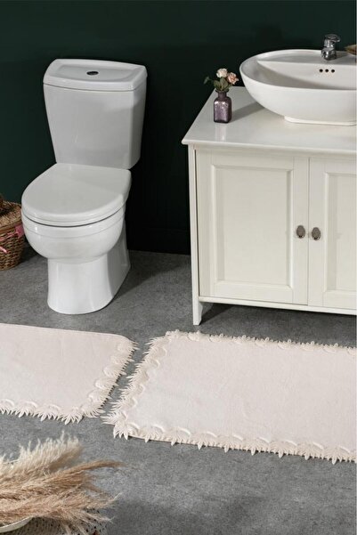 Çeyiz Diyarı Σετ Χαλάκια Bella 2 τεμαχίων Εκρού