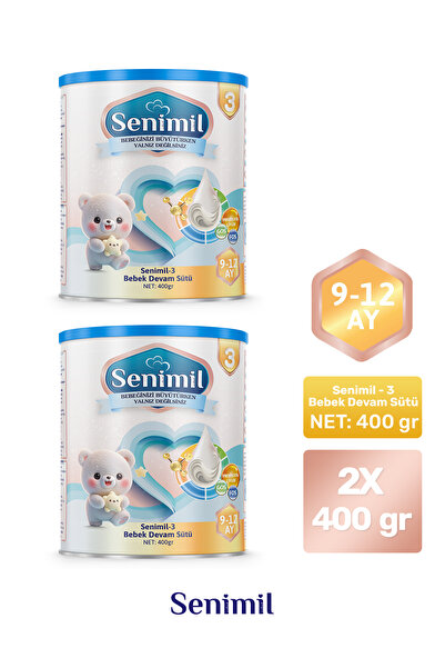 SENİMİL Senimil-3 Bebek Devam Sütü 400 Gr (9-12 AY) 2 Li Avantaj Paketi