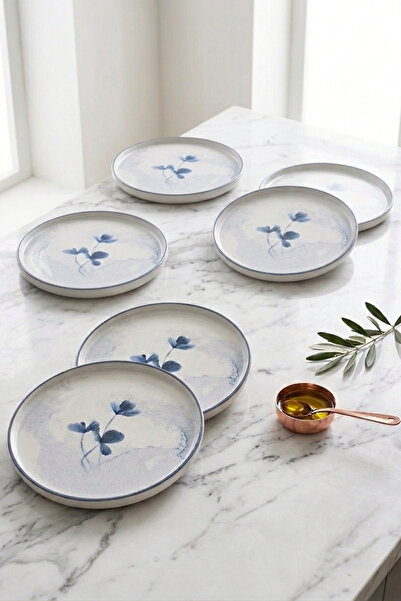 Keramika Stackable Blue Magic Pasta Plate 21cm 6 Pieces-19863