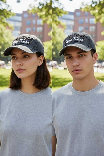 Aware Time Unisex Özle Washed Denim Cap Hat