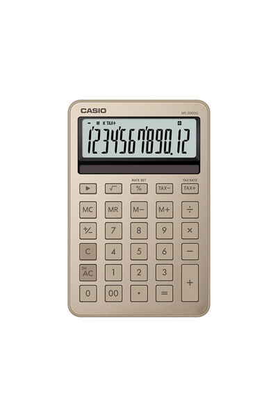 Casio Hesap Makinesi Masaüstü Gold MS-200DQ-GD-W-DP
