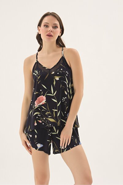 Sevim 17624 Women's Thin Strap Shorts Set