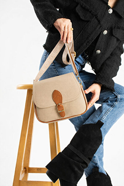 MILANOFOX Γυναικεία τσάντα με 3 θήκες, δερμάτινη επένδυση, λεπτομερή αγκράφα ...