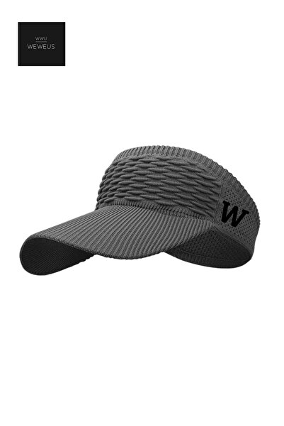 Weweus Women Men Unisex Luxury Gray W Embroidered Uv Protected Tennis Golf Vi...