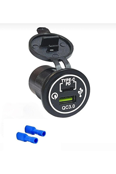ELSE NIPPON TEKNE-ARABA-MOTOSİKLET Marin Usb 3.0 - Type-C Soketi 12-24V TYPE-...