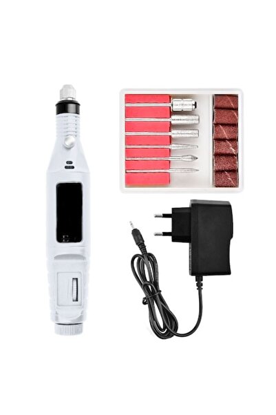 Eliandeco Pila freza electrica pentru unghii, 12 accesorii incluse: 6 capete ...