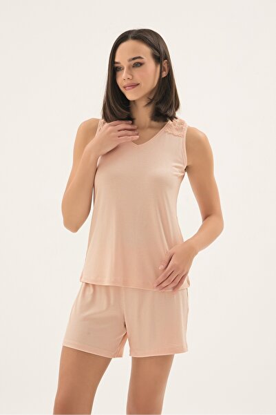 Sevim 17661 Women's Wide Strap Shorts Set