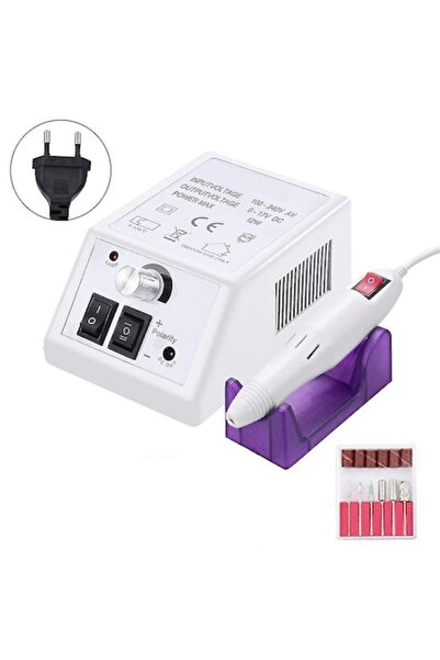 OEM Freza Pila electrică de unghii, 6 capete incluse, Alb sau diferite culori