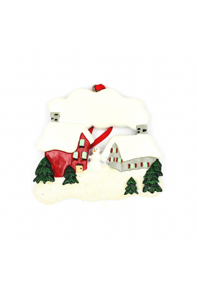 Gift Design Магнитна декорация - Къщички в коледен декор
