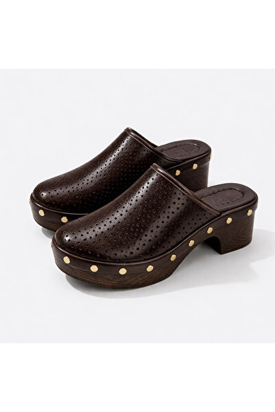 PATRON SHOES Kadın Platform Dolgu Topuk Terlik Günlük Şık Rahat Terlik