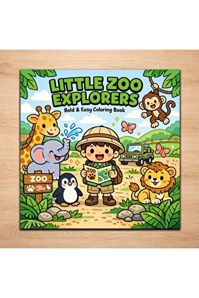 OBRO Βιβλίο Ζωγραφικής με Ζώα του Ζωολογικού Κήπου για Παιδιά – 20 Μεγάλα και...