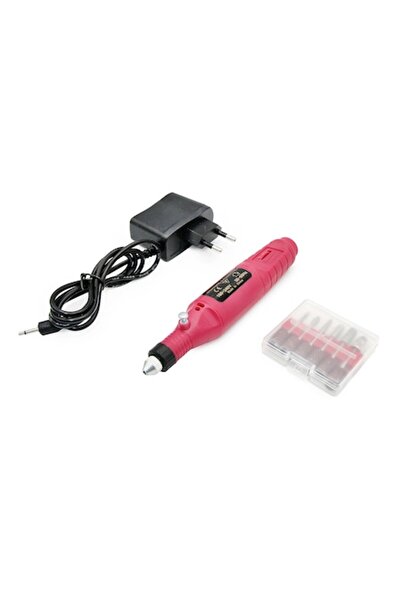 global fashion Freză electrică pentru unghii, 15W, 10000 rpm, Roz