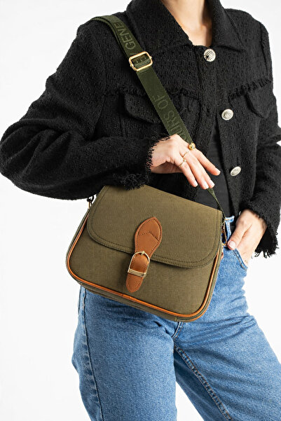 MILANOFOX Γυναικεία τσάντα με 3 θήκες, δερμάτινη επένδυση, λεπτομερή αγκράφα ...