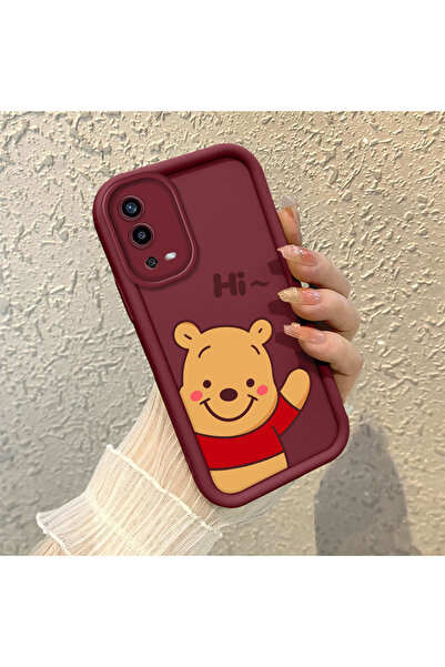 ARTISHELL Oppo A55 4G Uyumlu Winnie the Pooh desenli, lüks silikon telefon kı...